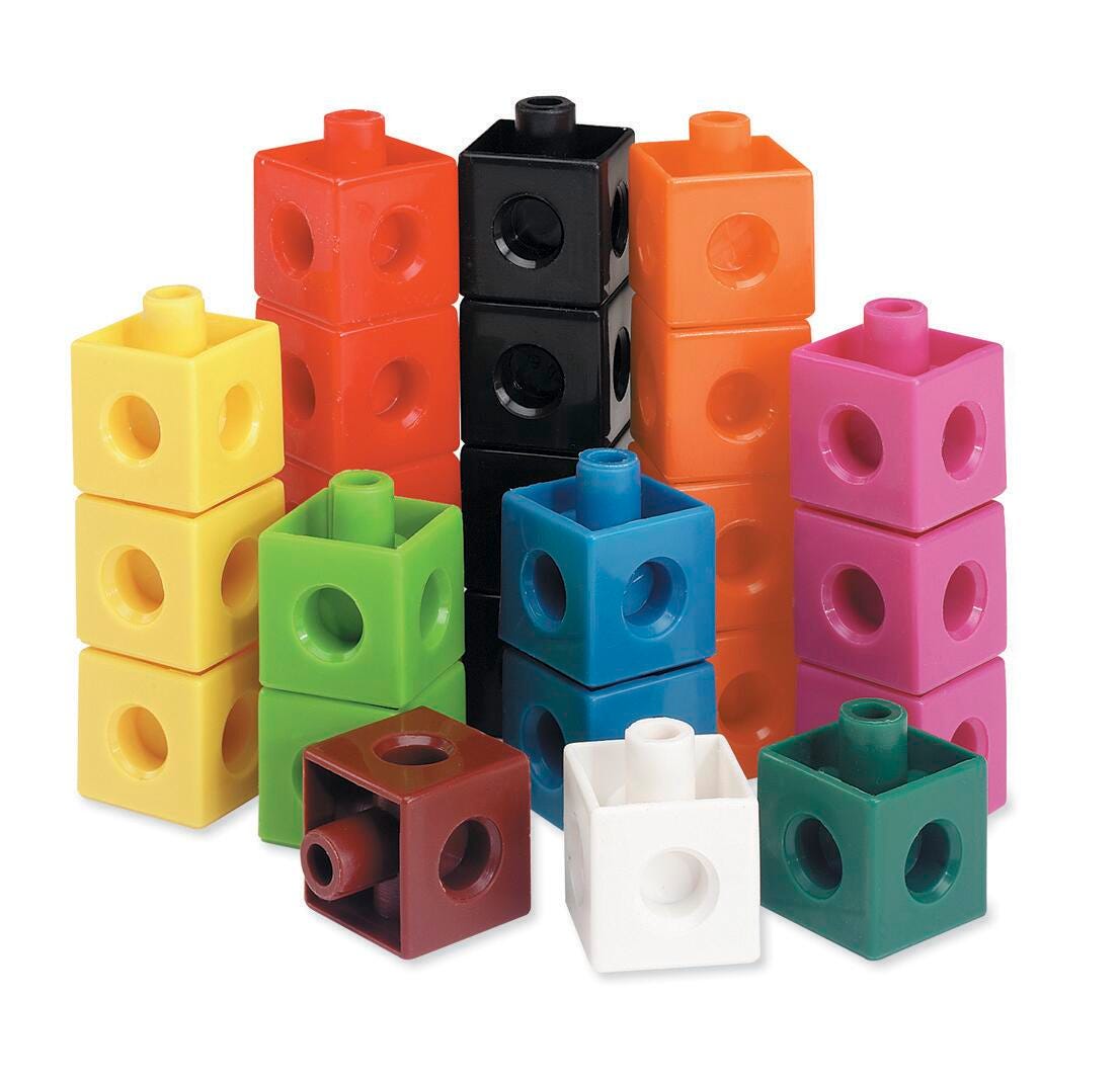 Learning Resources Snap Cubes, Set of 100 1426317